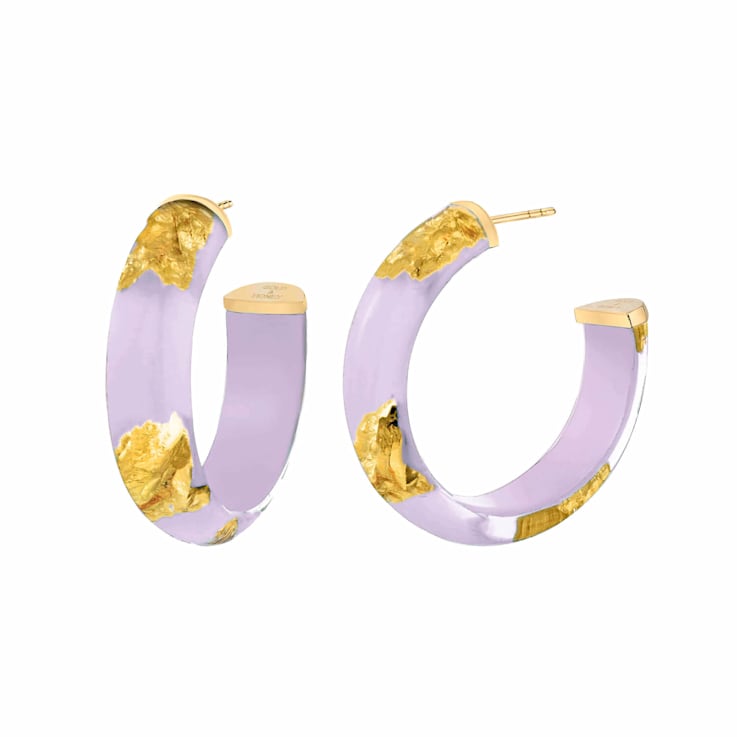 Colored lucite hoop earrings on sale