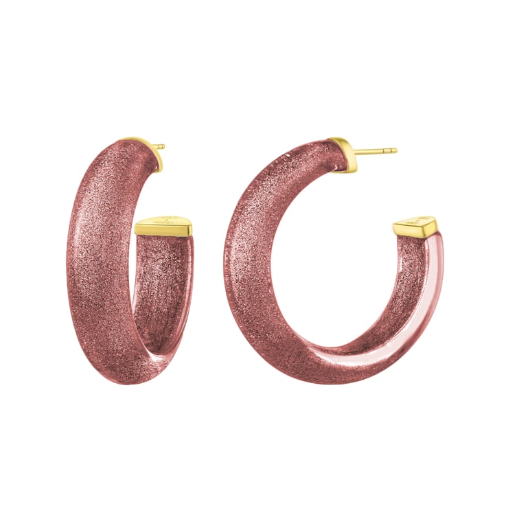 Small Illusion Hoop Earrings in Cocoa