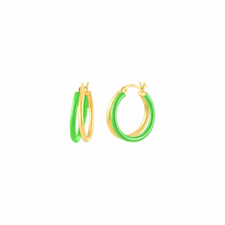 Neon Green Hoop Earrings – Sour Cherry
