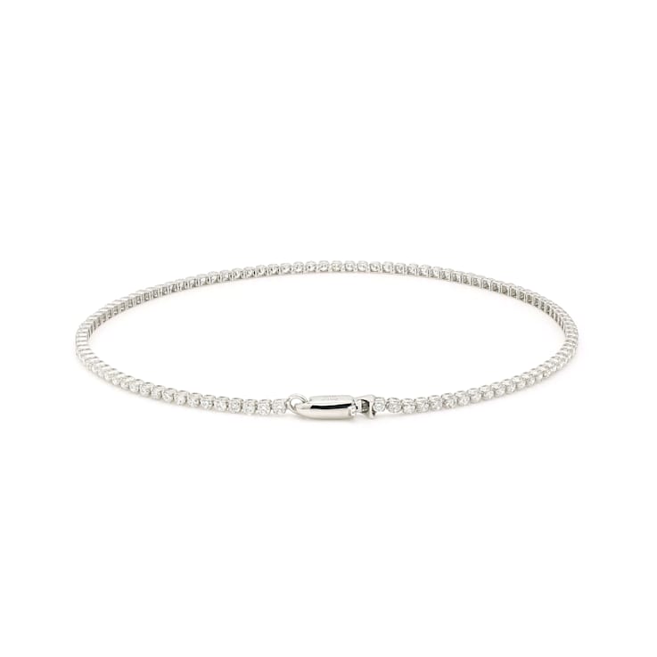 1 1/2 Ct. T.W. White Lab-Grown Diamond 14K White Gold Trendy Tennis Bracelet