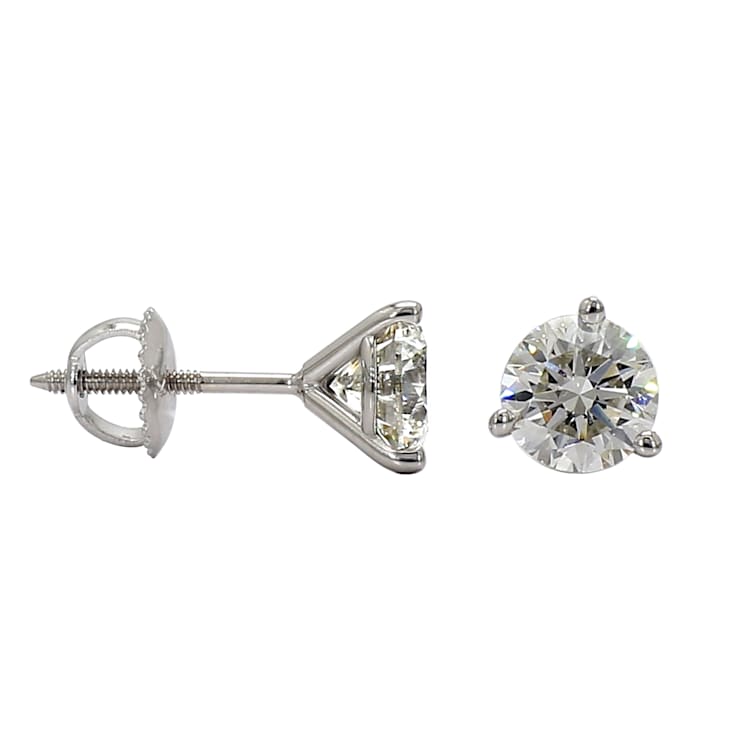 IGI Certified 1 1/2 Ct. T.W. Lab-Grown Diamond Martini Stud 14K White
Gold Earrings