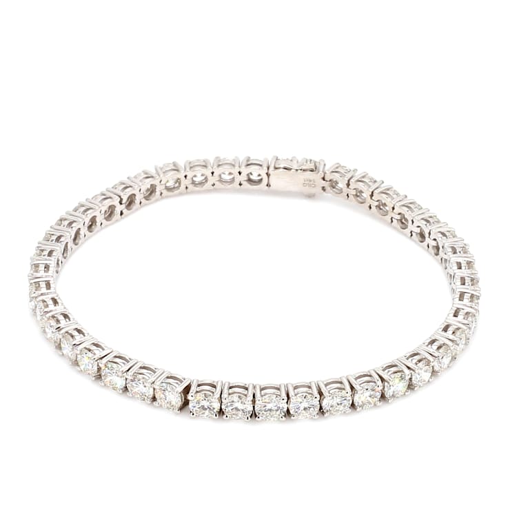 7.00 Ct. T.W. White Lab-Grown Diamond 14K White Gold Classic Tennis Bracelet
