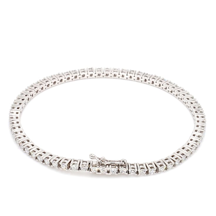 3.00 Ct. T.W. White Lab Grown Diamond 14K White Gold Classic Tennis Bracelet
