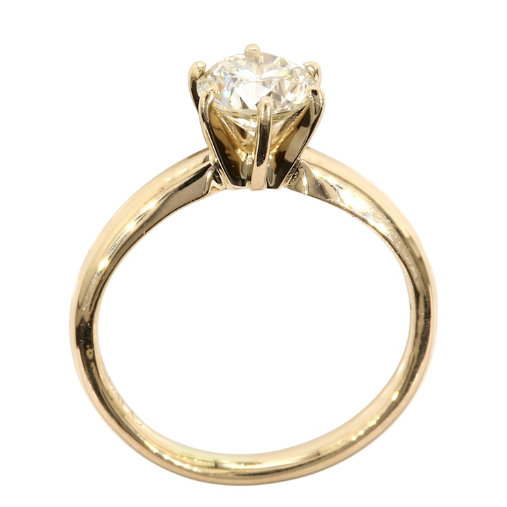 IGI Certified 1.00 Carat Solitaire Lab-Grown Diamond 14K Yellow Gold Ring
