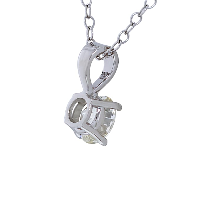 3/4 Carat Lab-Grown Diamond Solitaire 14K White Gold Pendant