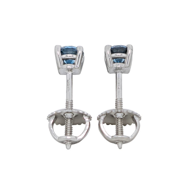 IGI Certified 3/4 Ct. T.W. Blue Lab-Grown Diamond Stud 14K White Gold Earrings