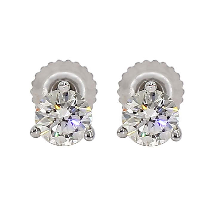 IGI Certified 1.00 Ct. T.W. Lab-Grown Diamond Martini Stud 14K White
Gold Earrings