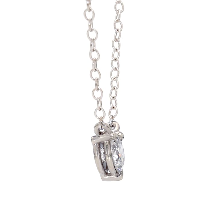 1/3 Ct. Lab Grown Diamond Solitaire 14K White Gold Necklace