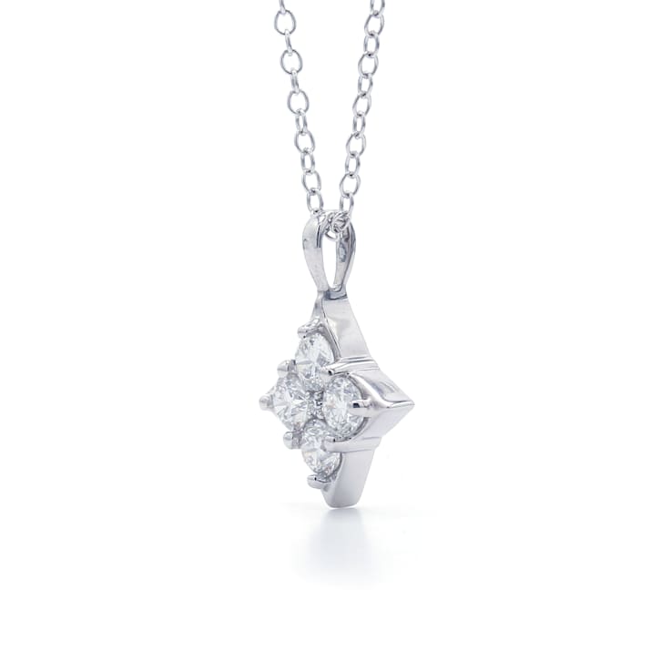 1/2 Ct. T.W. White Lab Grown Diamond 14K White Gold Pendant