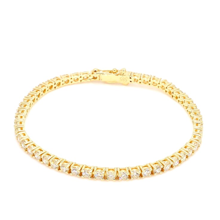 5.00 Ct. T.W. White Lab Grown Diamond 14K Yellow Gold Classic Tennis Bracelet