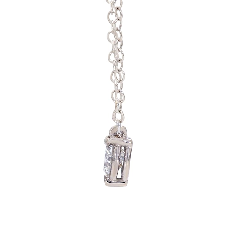 1/3 Ct. Lab Grown Diamond Solitaire 14K White Gold Necklace
