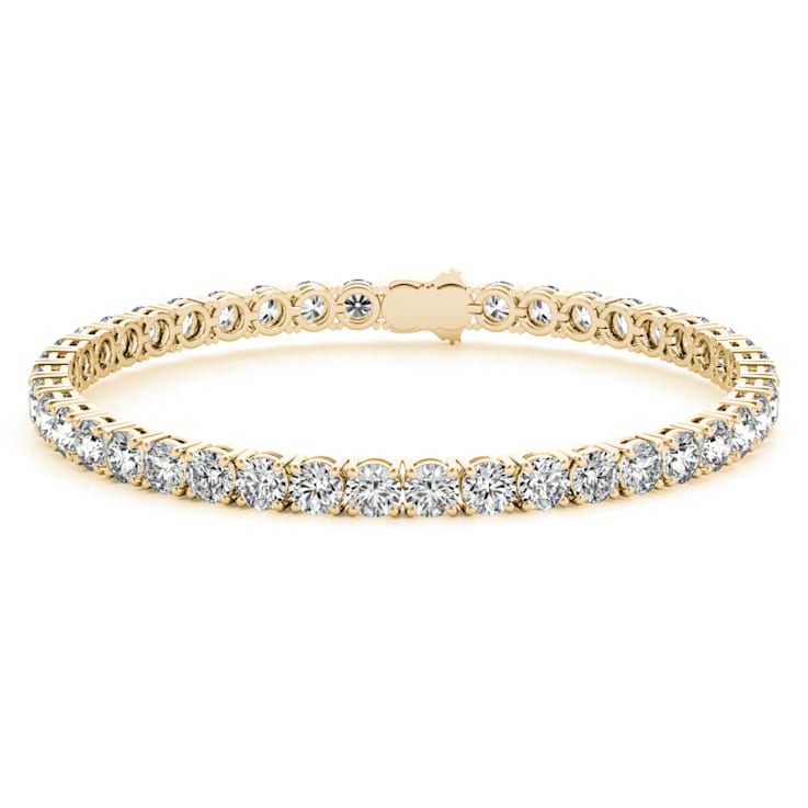 10.00 Ct. T.W. White Lab-Grown Diamond 14K Yellow Gold Classic Tennis Bracelet