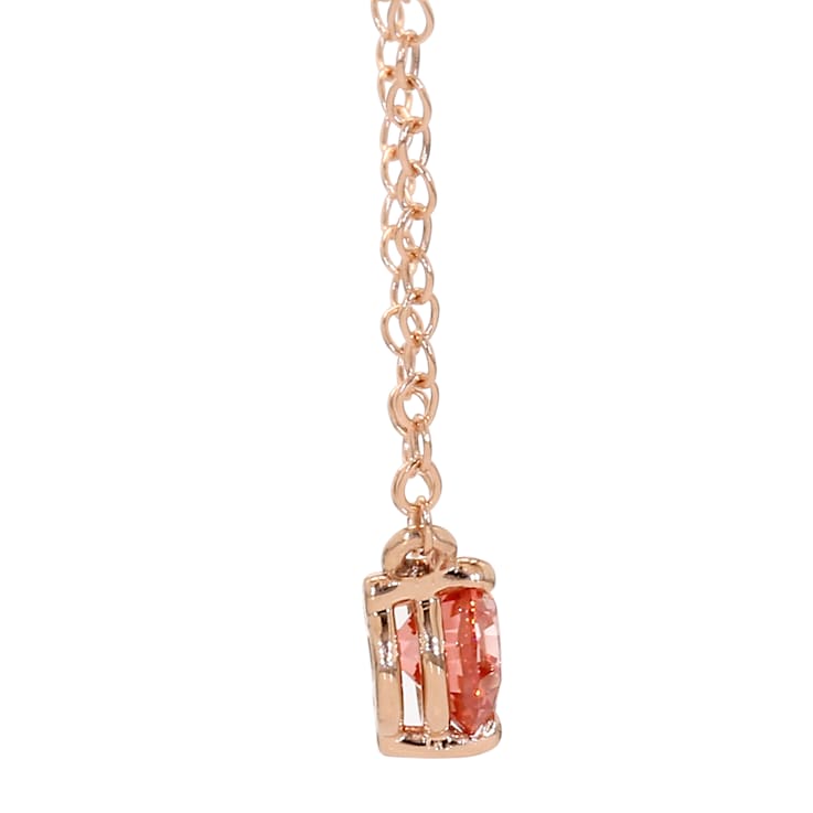 1/3 Ct. Pink Lab Grown Diamond Solitaire 14K Rose Gold Necklace