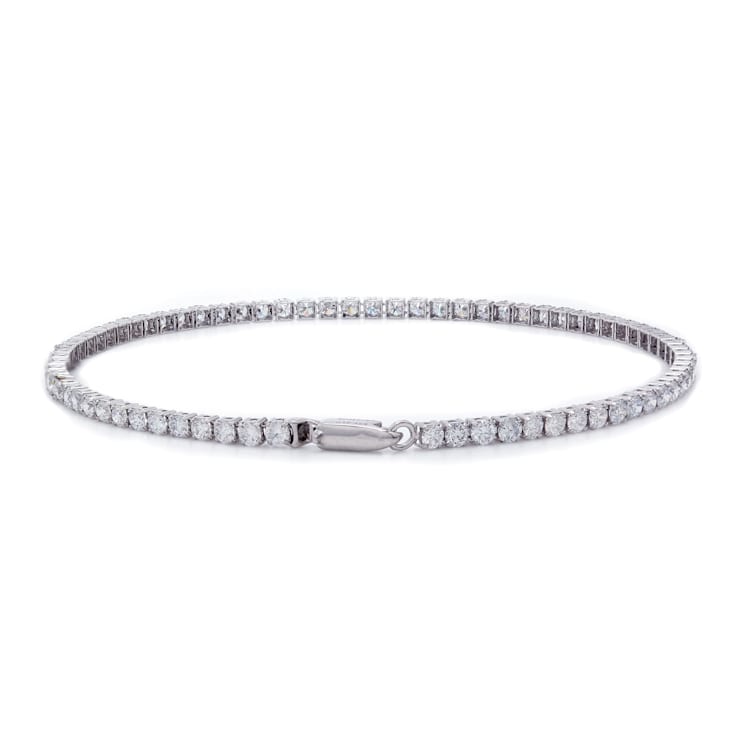 3.00 Ct. T.W. White Lab-Grown Diamond 14K White Gold Trendy Tennis Bracelet