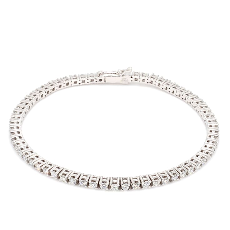 3.00 Ct. T.W. White Lab Grown Diamond 14K White Gold Classic Tennis Bracelet