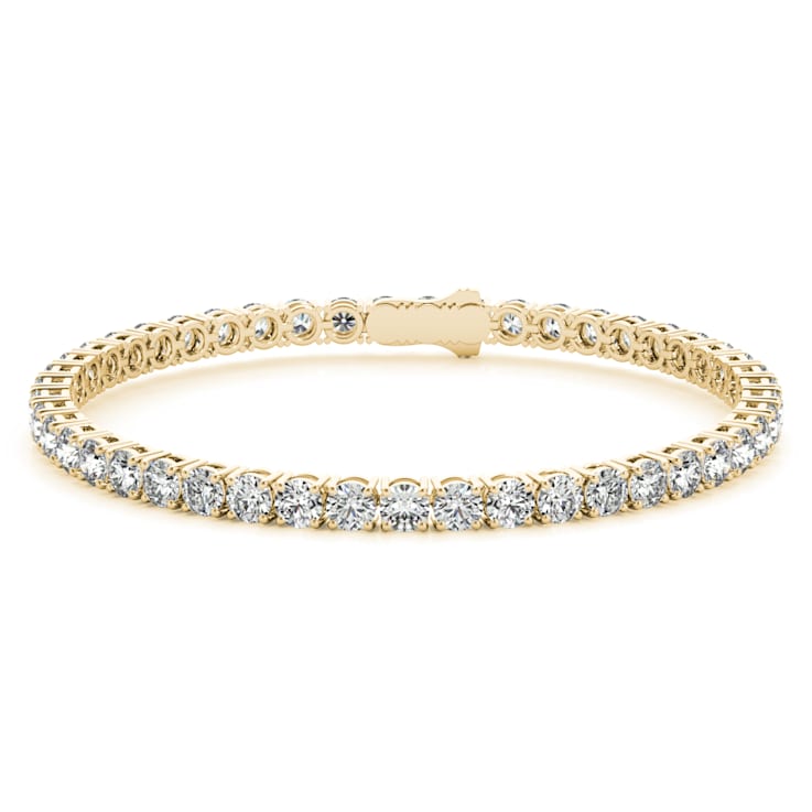 7.00 Ct. T.W. White Lab-Grown Diamond 14K Yellow Gold Classic Tennis Bracelet
