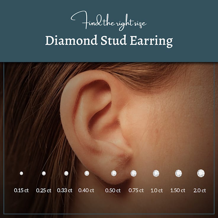 IGI Certified 1/2 Ct. T.W. Blue Lab-Grown Diamond Stud 14K White Gold Earrings