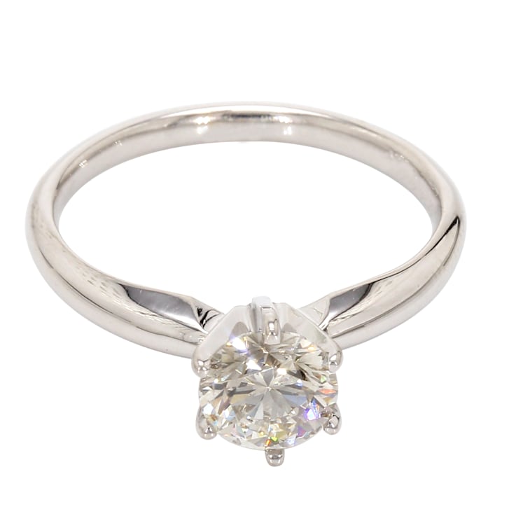 IGI Certified 1.00 Carat Solitaire Lab-Grown Diamond 14K White Gold Ring