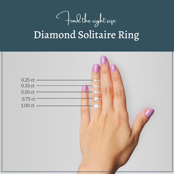 IGI Certified 1/2 Carat Solitaire Lab-Grown Diamond 14K White Gold Ring
