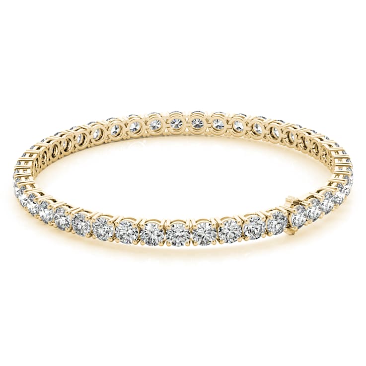 10.00 Ct. T.W. White Lab-Grown Diamond 14K Yellow Gold Classic Tennis Bracelet