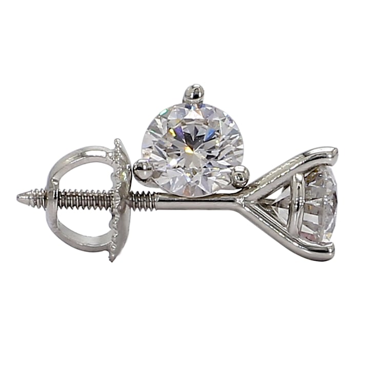IGI Certified 3/4 Ct. T.W. Lab Grown Diamond Martini Stud 14K White Gold Earrings