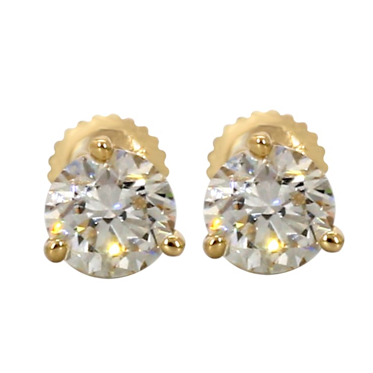 IGI Certified 3/4 Ct. T.W. White Lab-Grown Diamond Martini Stud 14K
Yellow Gold Earrings
