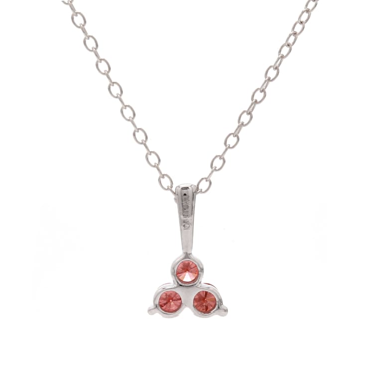 1/4 Ct. T.W. Pink Lab-Grown Diamond 3 Stone 14K White Gold Pendant