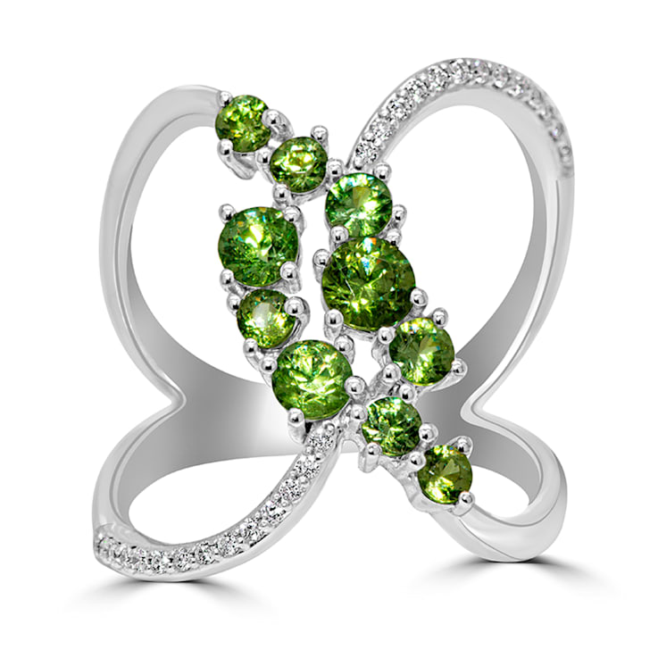 Green Prosperity Madagascar Demantoid 18K White Gold 1.59ctw