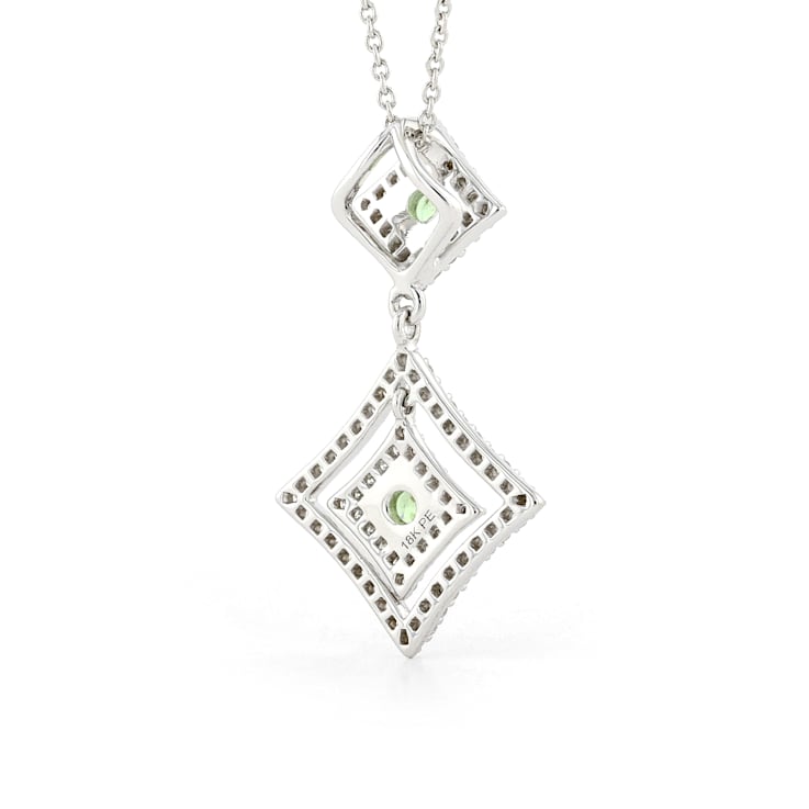 Green Prosperity Demantoid 18K White Gold Pendant 0.67ctw