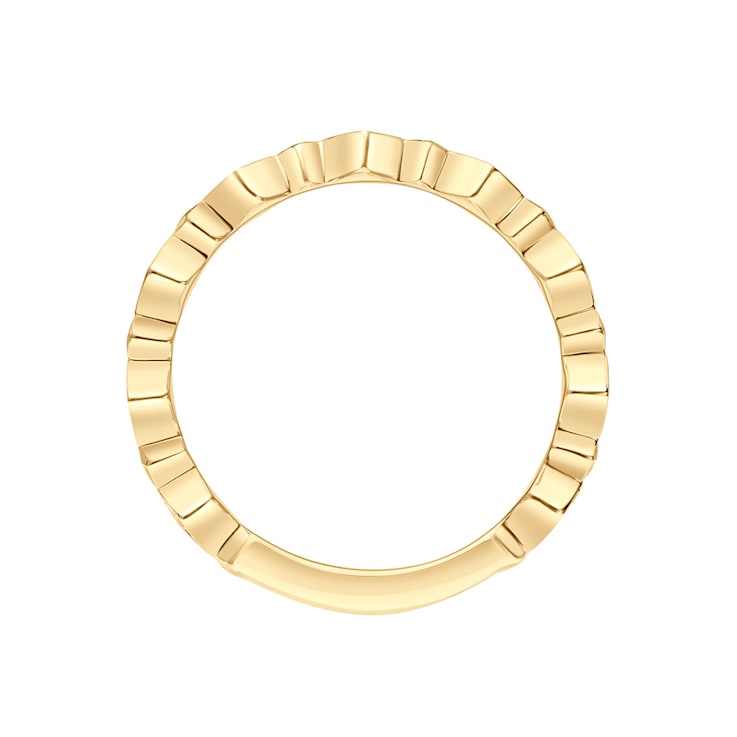 Women's Stackable Ring with Alternating Diamond Accents 18k Yellow Gold
Vermeil 0.05 ct (I-J, I3)