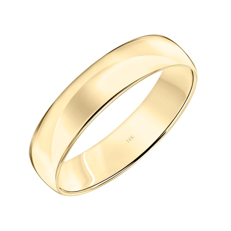 Men’s or Women's 14K Yellow Gold 5MM Comfort Fit Classic Wedding Band by
Brilliant Expressions