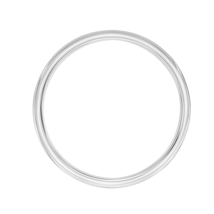 Men’s or Women's 14K  White Gold 4MM Comfort Fit Classic Wedding Band by
Brilliant Expressions