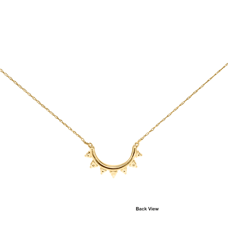 Sun Diamond Necklace in 10k Yellow Gold 1/10ct (I-J Color, I3 Clarity),
17 inch