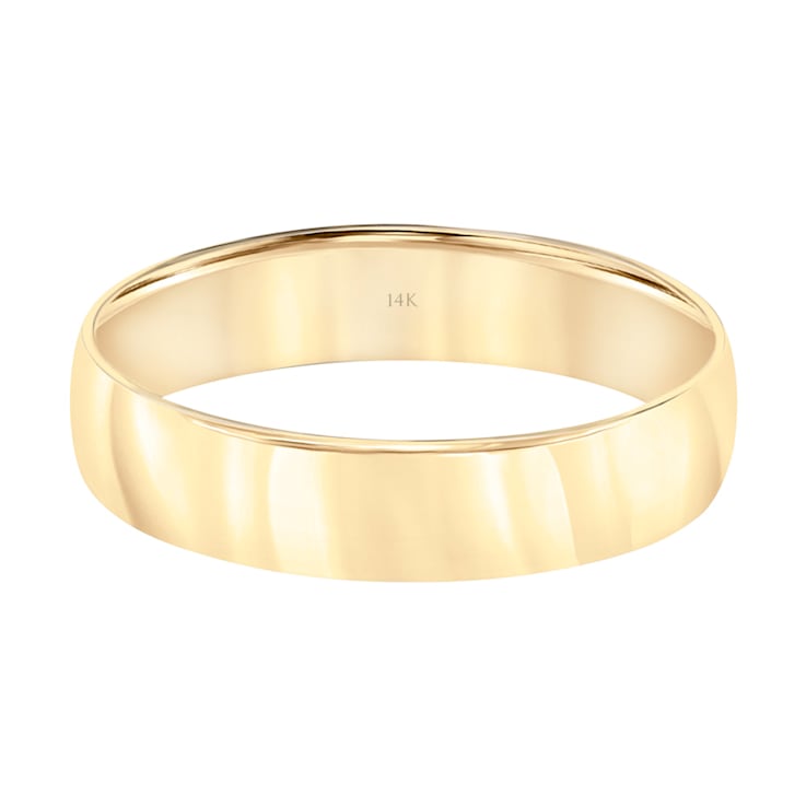 Men's or Women's 14K Yellow Gold 5MM Comfort Fit Classic