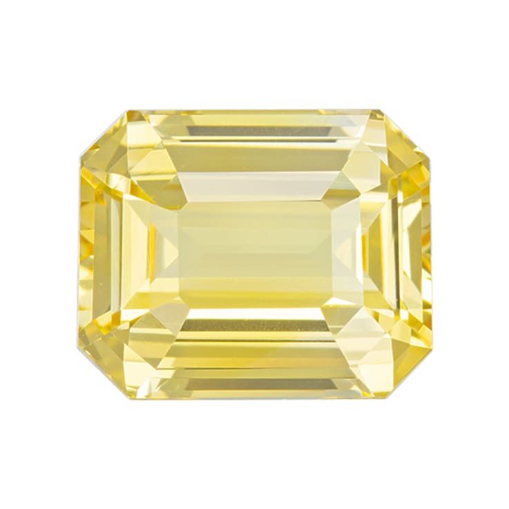 Yellow Sapphire Unheated 11.04x9.05mm Emerald Cut 6.68ct