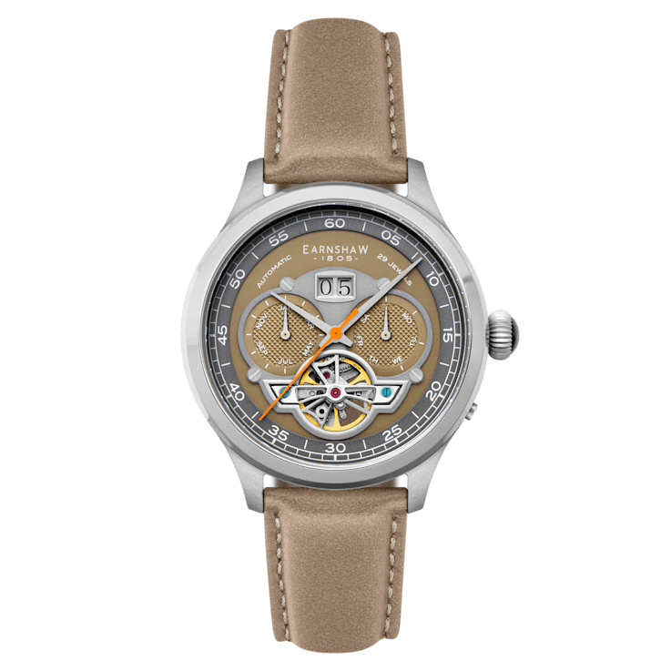 Thomas Earnshaw Baron Grand Date Calendar Open Heart Automatic