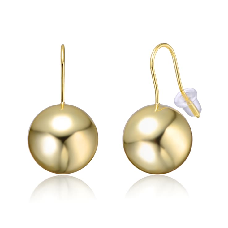 Graduated Ball Drop Earrings In 14K Gold Over Brass
