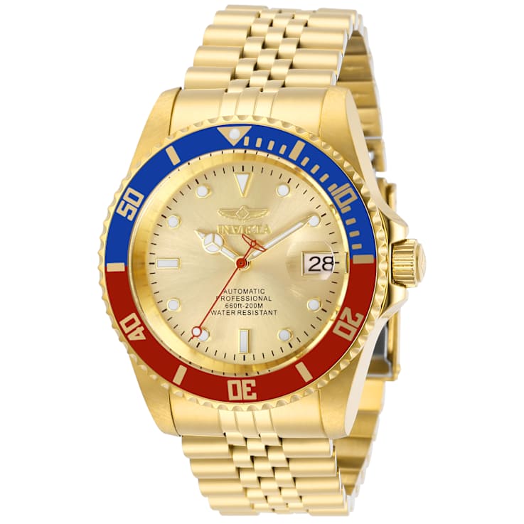 Invicta Pro Diver 42mm Yellow Dial Stainless Steel Band Automatic Watch