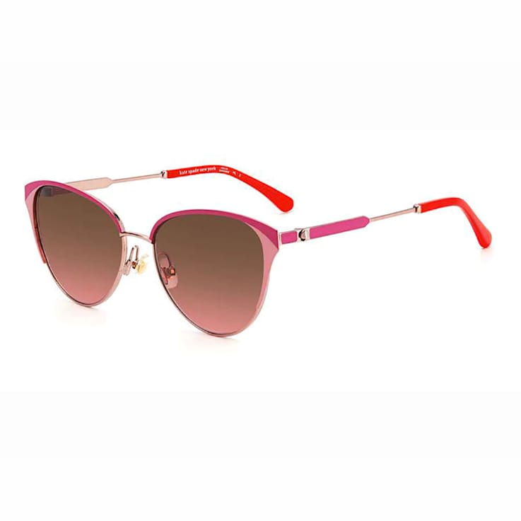 Kate Spade IANNA Rose Gold Cat Eye Frame / Brown Pink Lenses Sunglasses