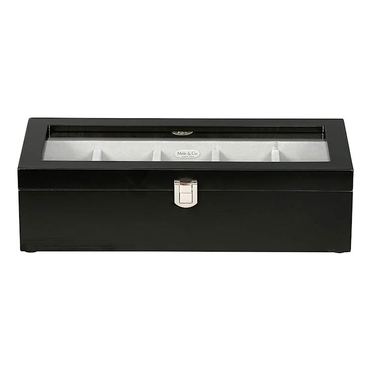 Mele and Co Tate Glass Top Wooden Watch Box
