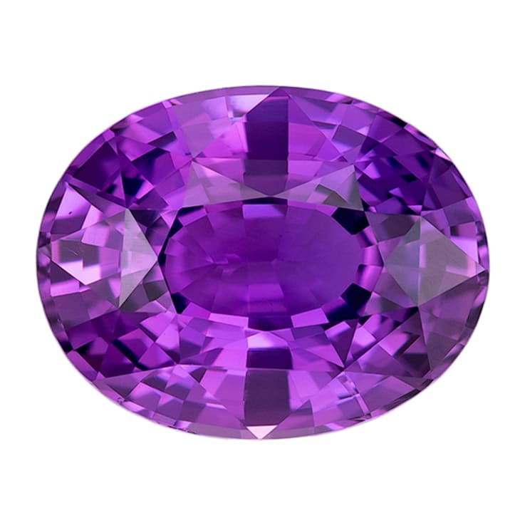 Purple Sapphire Loose Gemstone Unheated 9.1x7.14mm Oval 2.52ct