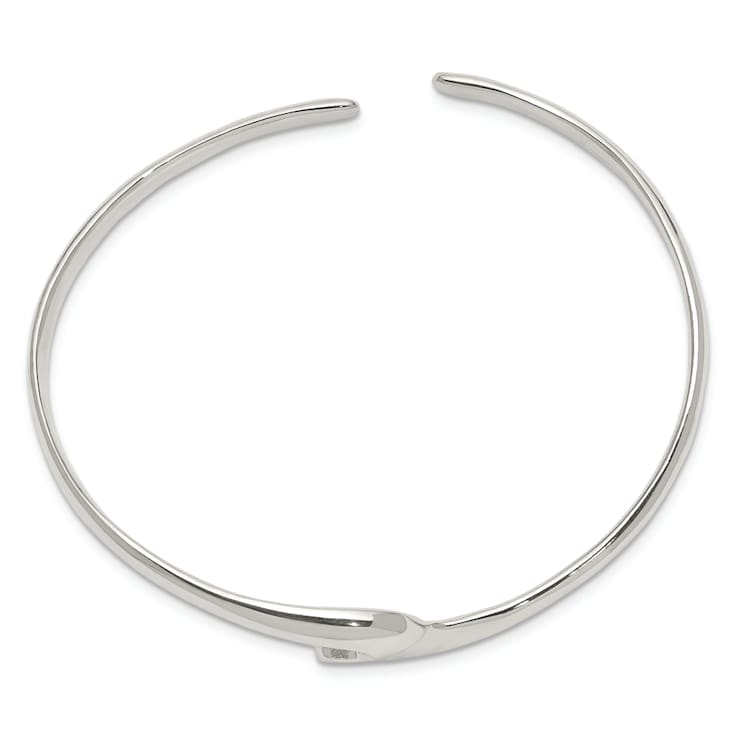Sterling Silver Polished Fancy Cuff Bracelet