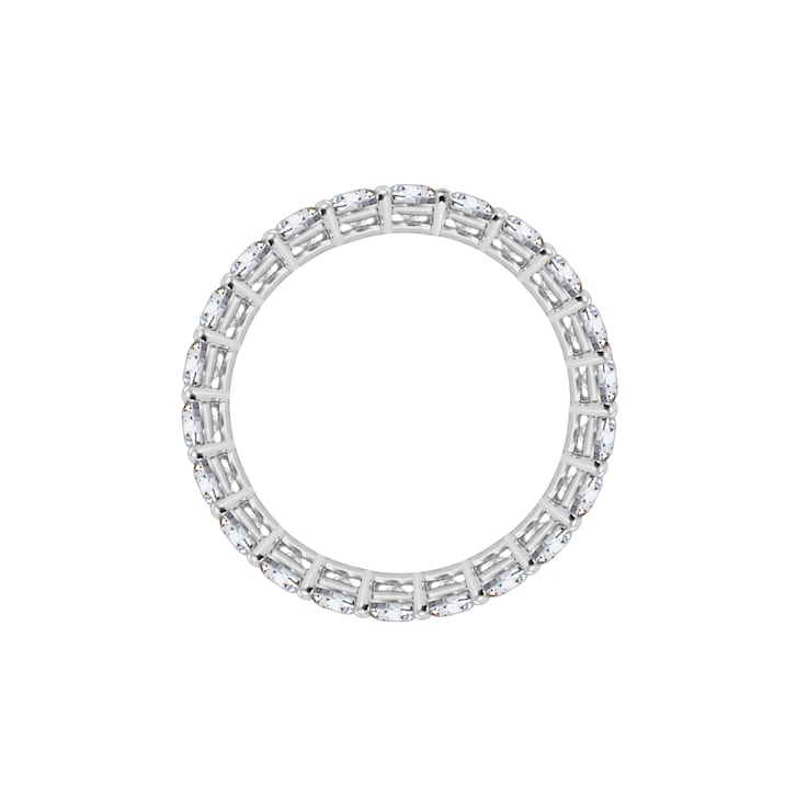 White Cubic Zirconia Platinum Over Sterling Silver Ring 3.60ctw