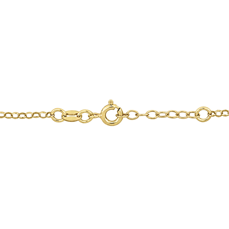 Children's Cherry Enamel Charm Bracelet in 18K Yellow Gold Over Sterling Silver