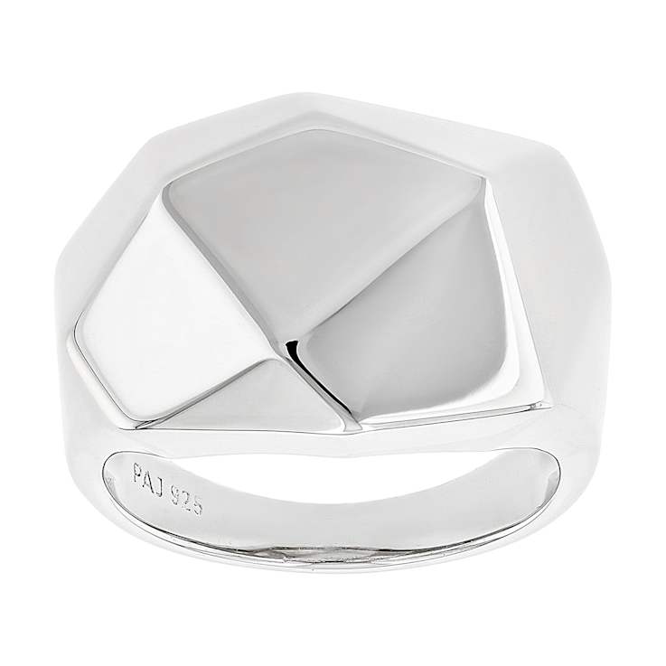 Sculptural Dome Statement Ring In Sterling Silver