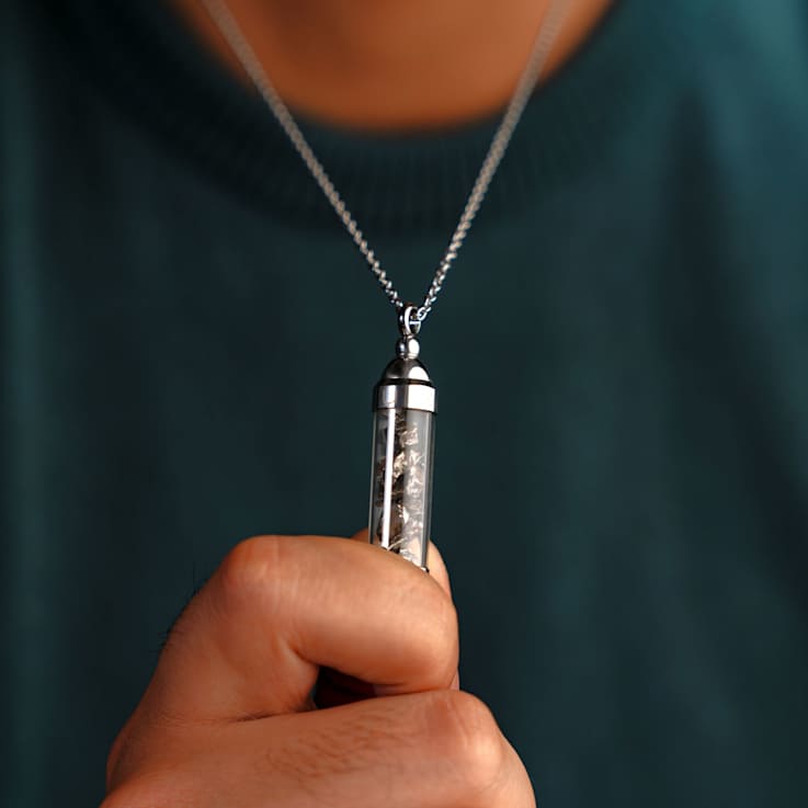 Marcel Pendant Silver Dust Meteorite