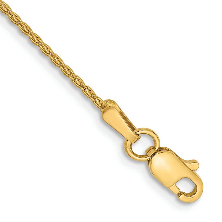 14k Yellow Gold 1.2mm Parisian Wheat Link Bracelet