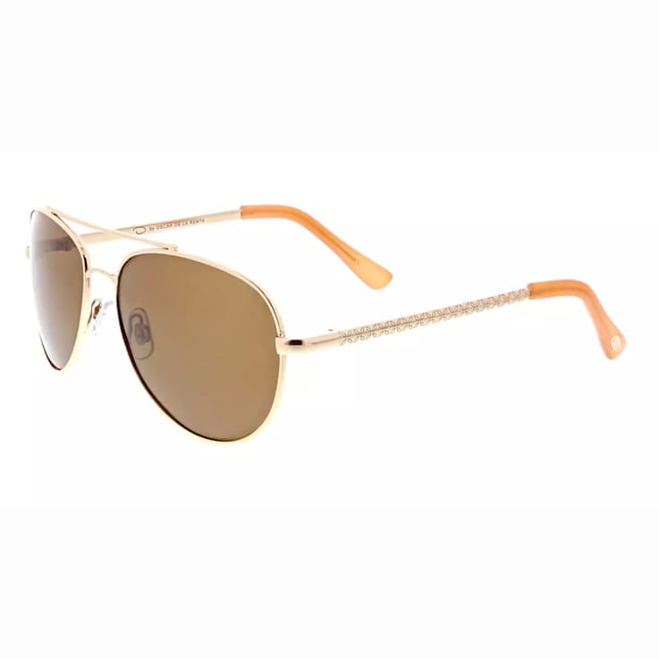 OSCAR by Oscar de la Renta Gold Tone Aviator Frame / Brown Gradient
Lenses Sunglasses