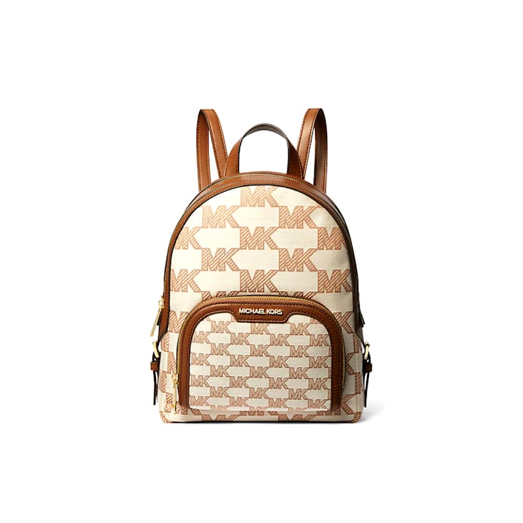 Michael Kors Jaycee Medium Jacquard Backpack in Luggage Logo