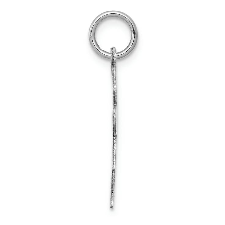 Rhodium Over 14K White Gold Satin Girl Hugs Charm